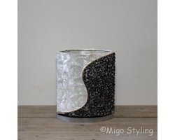 Tafellamp - Schelp - Slaapkamer - Woonkamer - E27 - Nachtkast lampje - Ovaal - Bedlamp - Leeslamp - Hoog 30 cm