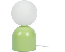 Tafellamp slaapkamer - Ø 11 cm - met snoer - glas - groen-wit