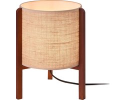 Tafellamp Solihull bureaulamp 30x22 cm bruin en beige