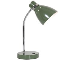 Tafellamp Spring 3391G Groen E27 fitting - Stoer, Kantelbaar, van Kunststof en Metaal - Steinhauer
