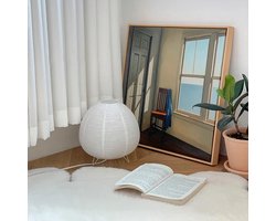 Tafellamp - staande lamp - Japanse rijstpapier lamp - witte pootjes - metaal - japandi - wabi sabi