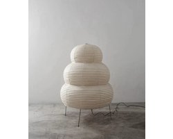 Tafellamp - staande lamp - Japanse rijstpapier lamp - zwarte pootjes - metaal - japandi - wabi sabi