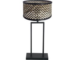 Tafellamp Stang | 1-lichts | naturel / zwart | E27 fitting | modern / industrieel design | woonkamer / slaapkamer | sfeerverlichting