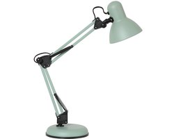 Tafellamp Study 3456G - Groene metalen bureaulamp verstelbaar van 30 tot 54,5 cm - Mexlite