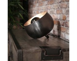 Tafellamp Tieme Ø28cm - Zwart nikkel