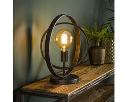 Tafellamp Turn Around met 1 Lamp in Charcoal voor Woonkamer - Charcoal - Tafellampen - 40x30x43 cm - Modern Design - Sfeerverlichting - Compact en Stijlvol