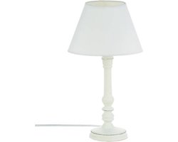 Tafellamp Wit Hout - 20 cm x 36 cm