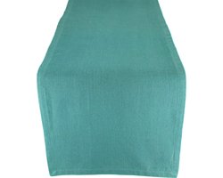 Tafelloper - 100% katoen - Turquoise - 40 X 140 cm