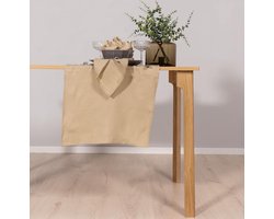 Tafelloper 100% linnen - Hoogwaardige stof voor keukentafel en eettafel - Natuurlijke elegantie - Licht mosterd - 40 x 150 cm tafelloper textiel 60 x 140 cm
