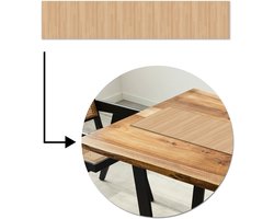 Tafelloper 150x30 cm - Tafelmat vinyl Naturel - Hout - Plank - Patronen - Tafeldecoratie - Tafelversiering - Keuken decoratie - Tafel versiering