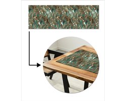 Tafelloper 150x50 cm - Tafelmat vinyl Luxe - Marmer print - Patronen - Verf - Tafeldecoratie - Tafelversiering - Keuken decoratie - Tafel versiering