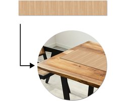 Tafelloper 180x30 cm - Tafelmat vinyl Naturel - Hout - Plank - Patronen - Tafeldecoratie - Tafelversiering - Keuken decoratie - Tafel versiering