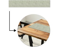Tafelloper 180x30 cm - Tafelmat vinyl Steen - Industrieel - Patronen - Tafeldecoratie - Tafelversiering - Keuken decoratie - Tafel versiering