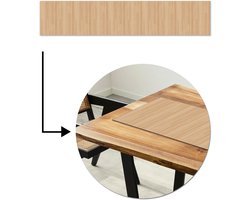 Tafelloper 200x40 cm - Tafelmat vinyl Naturel - Hout - Plank - Patronen - Tafeldecoratie - Tafelversiering - Keuken decoratie - Tafel versiering