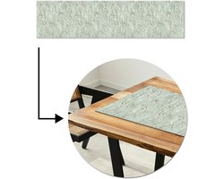 Tafelloper 200x50 cm - Tafelmat vinyl Gips - Structuur - Patronen - Tafeldecoratie - Tafelversiering - Keuken decoratie - Tafel versiering