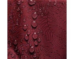 Tafelloper 40 x 140 cm lotuseffect waterafstotend bladeren bordeaux Gaia - met zoekwoorden "tafeldecoratie" tafelloper textiel 60 x 140 cm