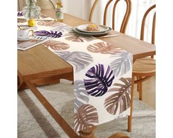 Tafelloper Bladpatroon voor Eettafel - Moderne Tafeldecoratie voor Woonkamer - 40 x 140 cm