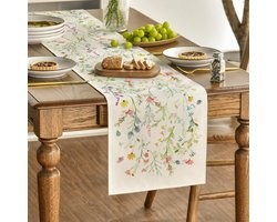Tafelloper Bloemenprint Lente Zomer Decoratie Tafellinnen Keuken Eettafel Herfst DIY Lentedecoratie Tafel Thuisfeest 33 x 183 cm