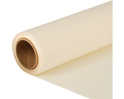 Tafelloper - creme wit - 500 x 40 cm - papier - tafelversiering voor op een tafelkleed - bunnen midden band