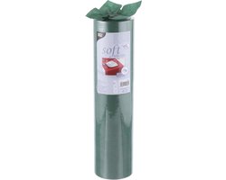 Tafelloper Fleece Donkergroen 24m x 40cm – Afwasbaar en Duurzaam