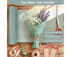 Tafelloper Fleece Rol Eucalyptus Groen 30 cm x 25 m - Kreukvrij Tafeldecoratie voor Feest en Bruiloft