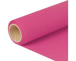 Tafelloper - fuchsia roze - 500 x 40 cm - papier - tafelversiering voor op een tafelkleed - bunnen midden band