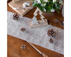 Tafelloper glitter zilver (5m)
