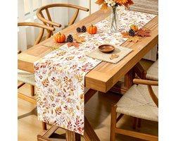 Tafelloper herfst decoratie geval tafelloper esdoornblad oranje - ShopVlot