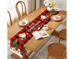 Tafelloper - Kerst tafelloper - 180 x 35 CM - kerst tafelkleed - oud en nieuw tafelloper - kerst tafeldecoratie - tafelloper rood - tafellopers textiel - tafelkleed - tafelkleed kerst - tafellaken kerst -