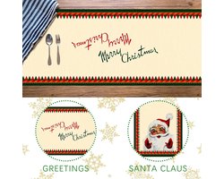 Tafelloper Kerstmis - Kerstman Kerst Tafelloper | Tafelloper Kerstmis Groen | Sander tafelloper Kerstmis | Kerst Tafel Decoratie | Tafelloper Kerstmis