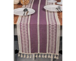 Tafelloper organisch biologisch katoen Regina Runner 35x145cm eettafel (magenta)