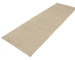 Tafelloper Scantex Corsini - kleur Taupe - 50% linnen / 50% katoen
