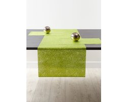 Tafelloper SPAGHETTI, SET/2, 45x150 cm, macaw groen