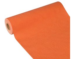 Tafelloper, stofkarakter, nonwoven "soft selection plus" 24 m x 40 cm ,oranje (1 rol)