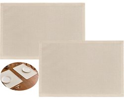 Tafelloper - Tafelkleed - 50 x 30 cm - Linnen Polyester Table Runner - Tafelkleed Afwasbaar - Tafellinnen - Tafelkleedje Diner - Kerst Tafelloper - Beige