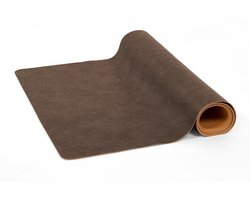 Tafelloper TROJA - kunstleer - 44x145 cm, bruin