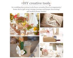 Tafelloper - Vintage Stijl - Natuurlijk - Linnen - Ambachtelijk - Decoratie - Geschikt voor Stoel - Jute Tafelloper, Vintage Natuur Stijl Linnen Jute Stof Jute Tafelloper Voor Ambachtelijke Stoel Kerst Bruiloft Decoratie (10X500Cm)