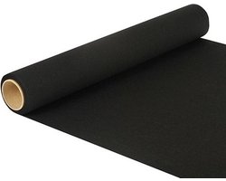 Tafelloper - zwart - 500 x 40 cm - papier - tafelkleed - loper - tafelversiering