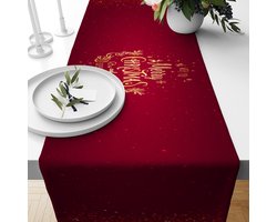 Tafellopers Textiel - Tafelloper - Onderhoudsvriendelijk en Hittebestendig - 1 Stuk - Voor Eettafel Rood