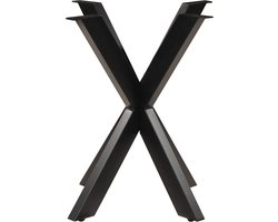Tafelonderstel - Matrix - Staal - 72 x 72 x 73 cm - PT1 - Zwart - Inclusief stelpoten & bevestigingsschroeven