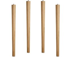 Tafelpoot Eiken - Meubelvoet Hout - Tafels Ondersteunen - Massief Hout Conisch - Hoogte 71 cm - Houtkleur