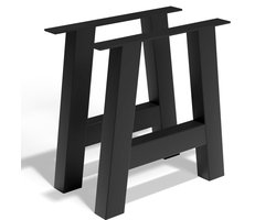 Tafelpoten A-vorm 70×72 cm – Set van 2 – Industrieel – Mat Zwart - Bodo®