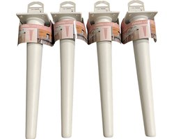 Tafelpoten Hout - Wit - 4 stuks - Beuken - Conisch - 300x50mm - Retro - Nesu - Poten - Tafelpoten set
