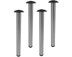 Tafelpoten Set - Bureaupoten Meubelpoot - Meubels Stabiliseren - In Hoogte Verstelbaar - 4 stuks Ø60mm - Satijn