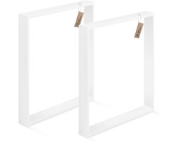 Tafelpoten Set van 2 voor Eettafel of Bureau Stijlvol Industrieel Profiel Wit