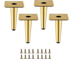 Tafelpoten - Stalen tafelpoten - Meubelpoten - 4 stuks - Schuine tafelpoten - Metalen kastpoten - Taps toelopende meubelpoten - Salontafelpoten