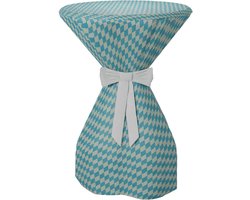 Tafelrok Fleece Wit met Lotus Effect voor Ronde Tafels Ø 70-80 cm - Stijlvol en Waterafstotend