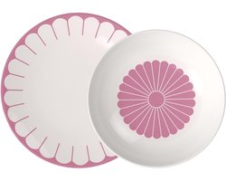 Tafelservice Fleur Couleur Set van 12