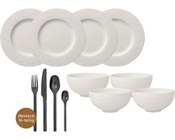 Tafelservice mit Besteck Manufacture Rock Set van 24