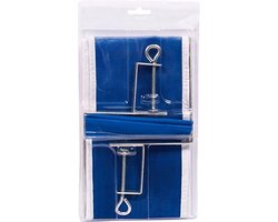 Tafeltennis Net - Pingpong Net - Sport Spelen - Bevestiging met Lijmklemmen - 45 x 24 x 3.5 cm - Blauw/Wit
